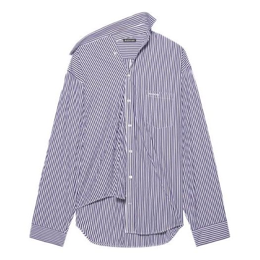 Риза Balenciaga Balenciaga FW21 Striped Long Sleeve Shirt Лилаво | 663034TIM368502, 0