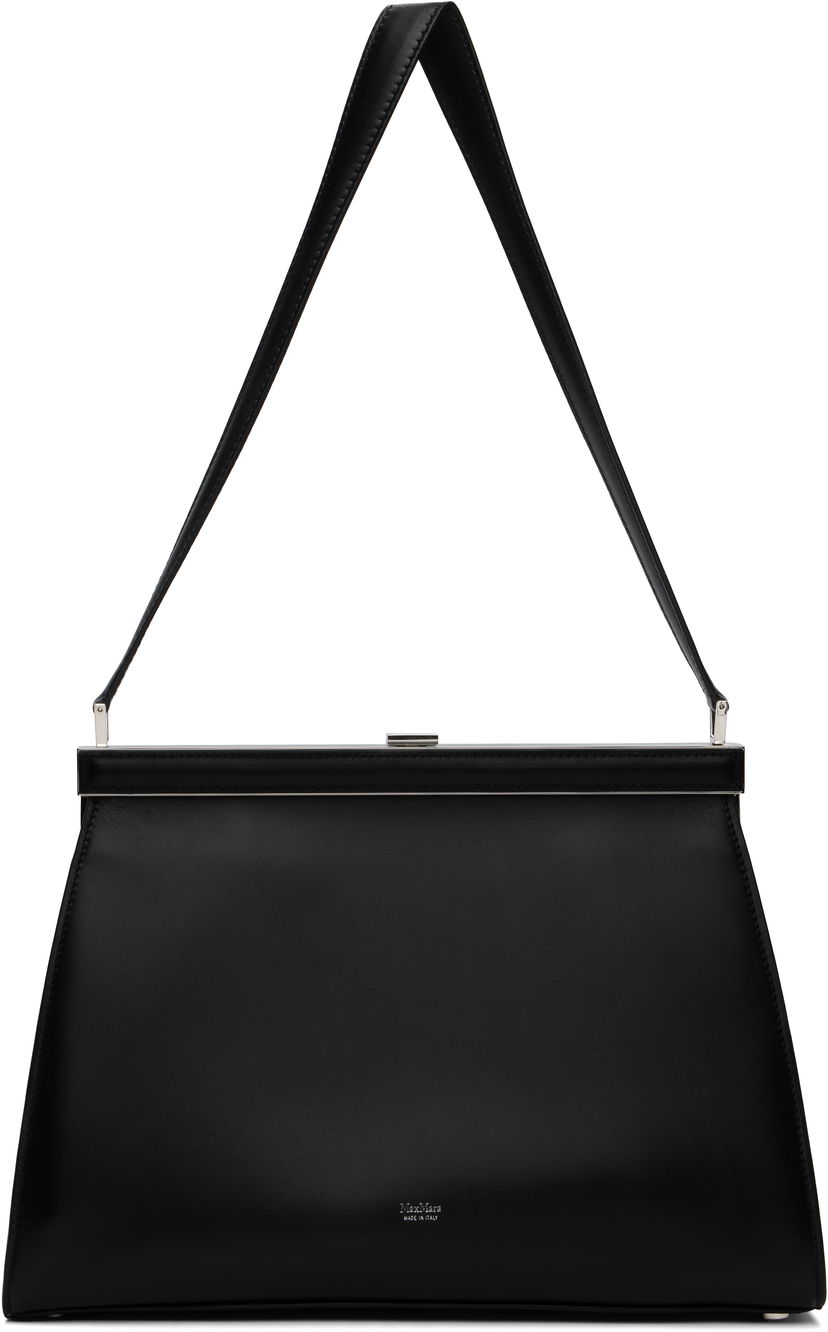 Дамска чанта Max Mara Biancaclasp Leather Frame Bag Черно | 2524516212600