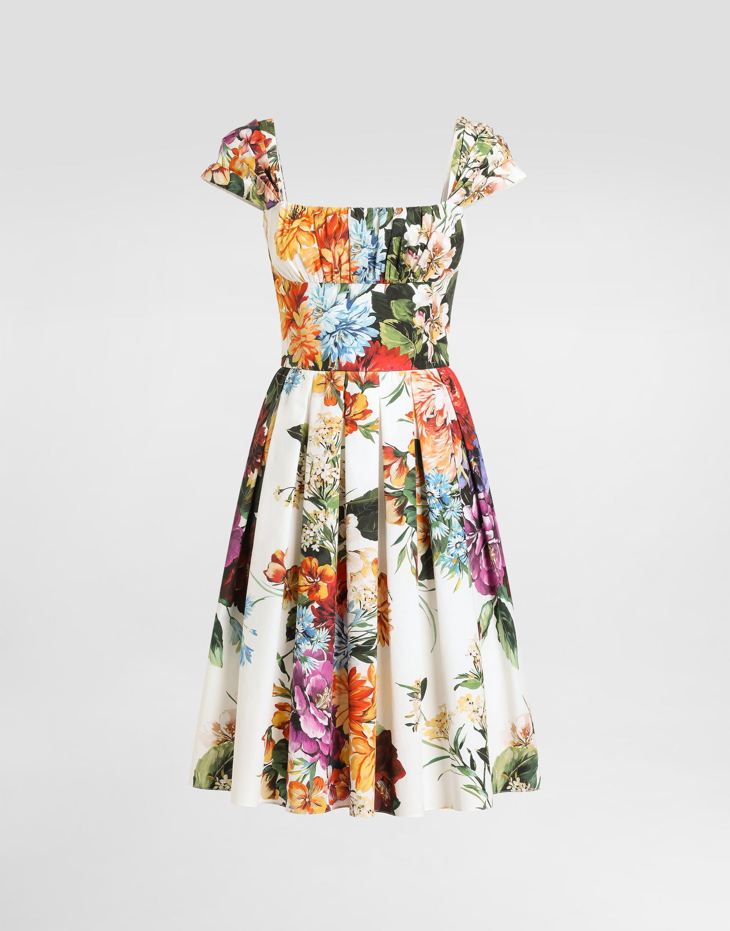 Pокля Dolce & Gabbana Flower Bouquet-print Poplin Dress Многоцветен | F6TVKTHS5TRHA5PC, 0