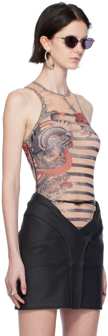 боди Jean Paul Gaultier Mariniere Bodysuit Бежово | 23/15-F-BD010-T537-635030, 1
