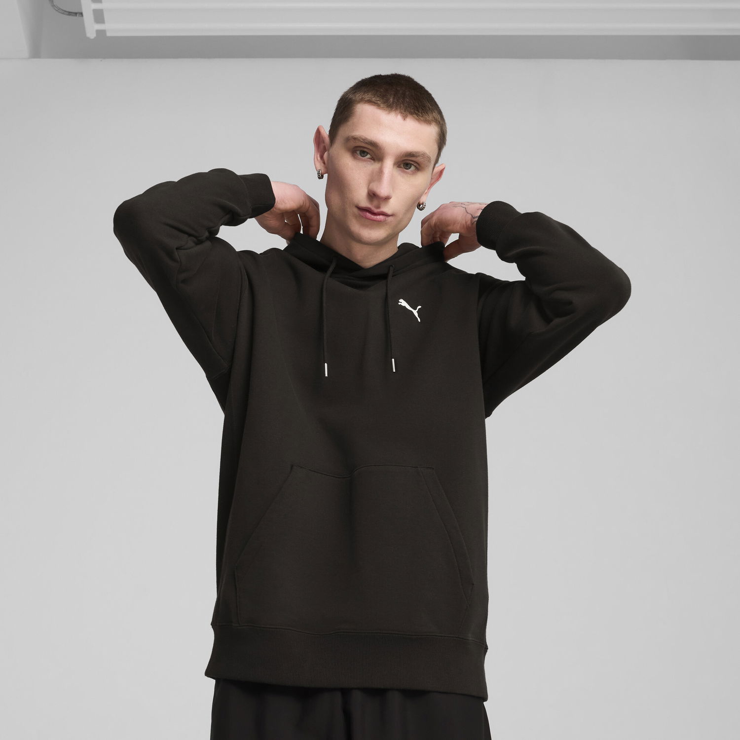 Суитчър Puma WARDROBE ESS Relaxed Fit Hoodie Черно | 629648_01, 0
