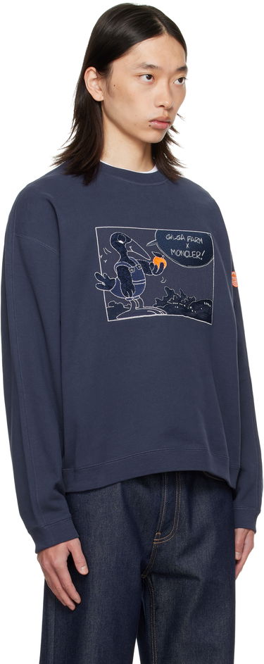 Суитчър Moncler Moncler Genius x Gilga Farm Cotton Sweatshirt Тъмно синьо | K24028G0000289AUJ, 1