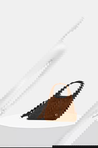 Чанта през рамо Coach Coach Lana 23 Suede Shoulder Bag Кафяво | CBZ95, 5