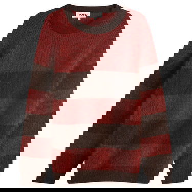 Пуловер YMC Suedehead Stripe Knit Червено | P8XAP-60, 0