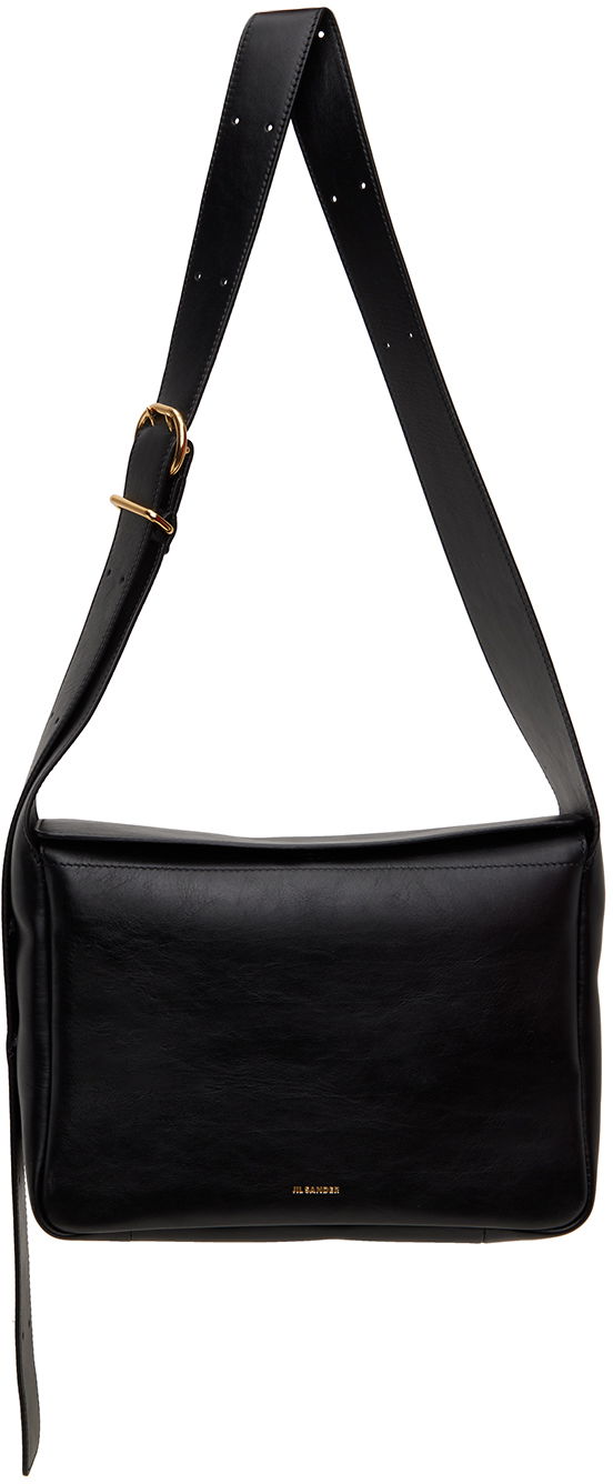 Чанта през рамо Jil Sander Small Flap Shoulder Bag Черно | J07WG0070_P6569