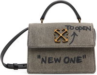 Jitney Baby Quote Denim Bag with Crossed Arrows Hardware