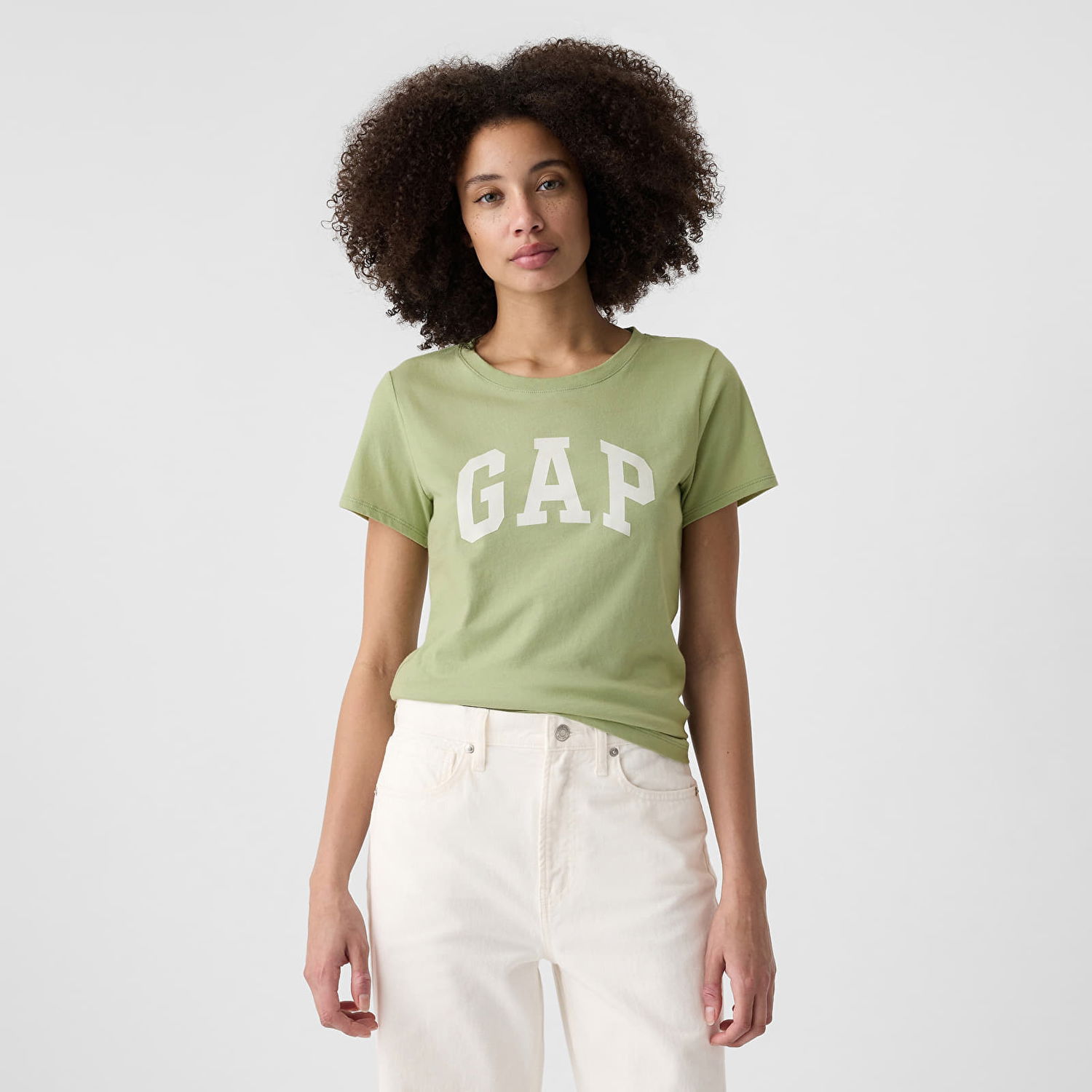 Тениска GAP T-shirt Logo Shortleeve Tee Desert Sage XS Бежово | 417797-14, 0