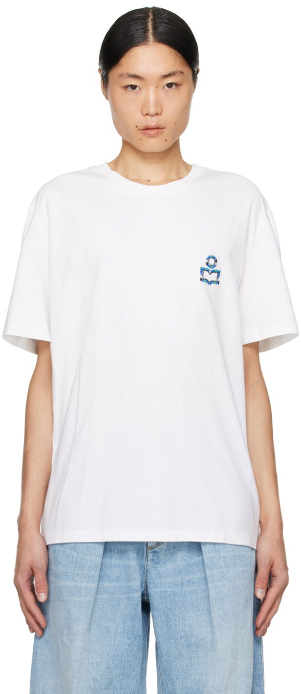Тениска ISABEL MARANT Hugo T-Shirt Бяло | 24PTS0149HB-B1N02H, 0