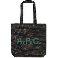 Голяма пазарска чанта A.P.C. Lou Reversible Tote Bag Зелено | COGXE-M61442-JAA, 1