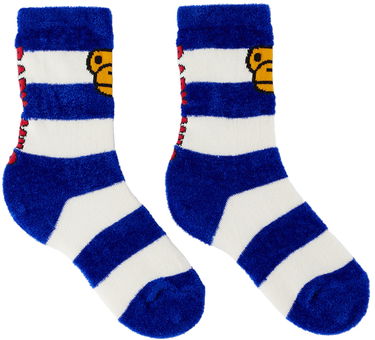 Чорапи BAPE A Bathing Ape Baby Milo Striped Socks Синьо | 002SOI803002K, 0