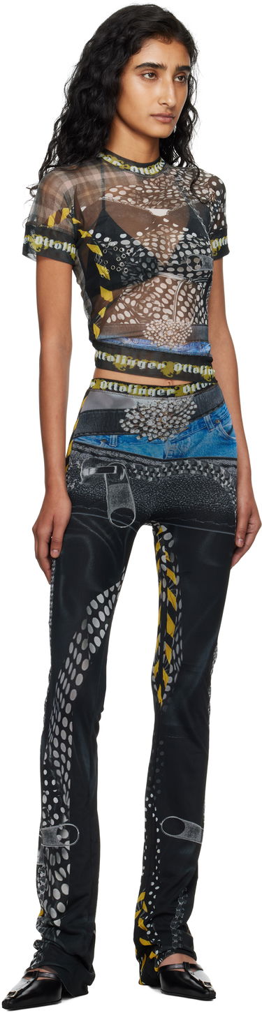 Тениска Ottolinger Ottolinger Mesh Print T-Shirt Черно | 101-100401-04, 3