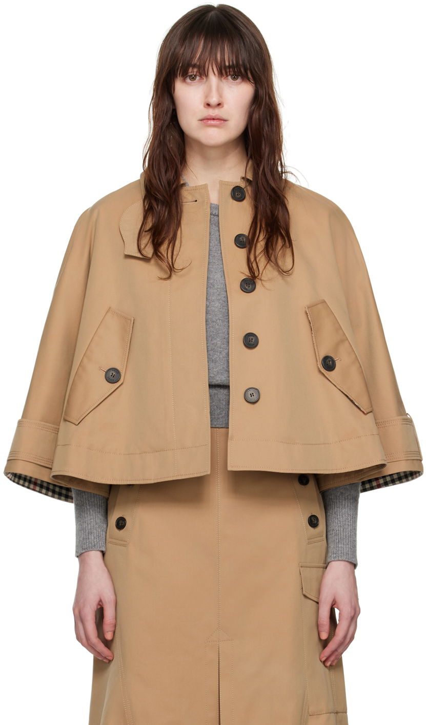 Яке Erdem Erdem Cropped Trench Coat Бежово | PS24_R1J1_CACT, 0