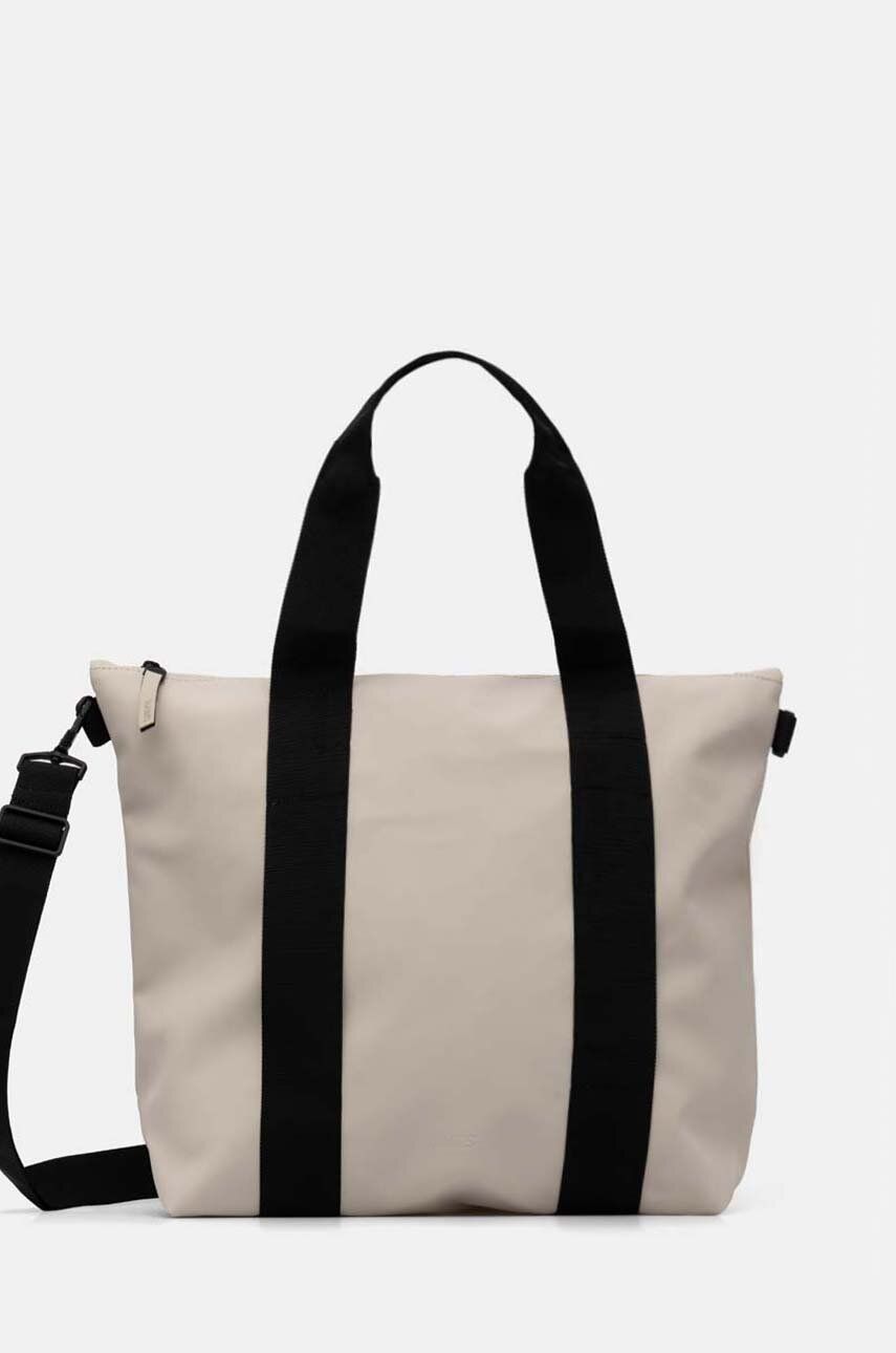 Голяма пазарска чанта Rains Tote Bag Mini Бежово | 14160.26, 0