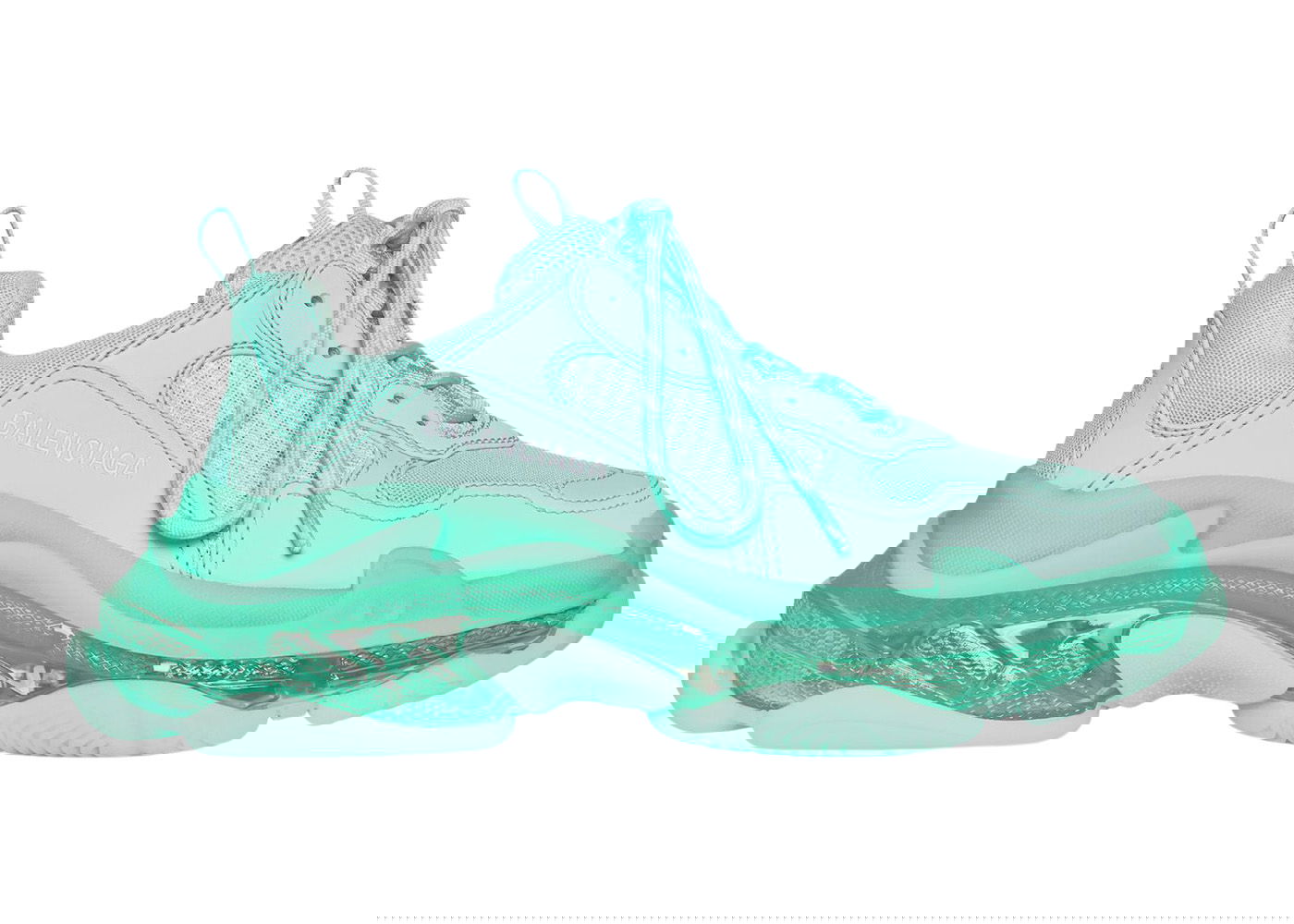 Кецове и обувки Balenciaga Triple S Clear Sole Green Зелено | 541624W2GA14500, 0