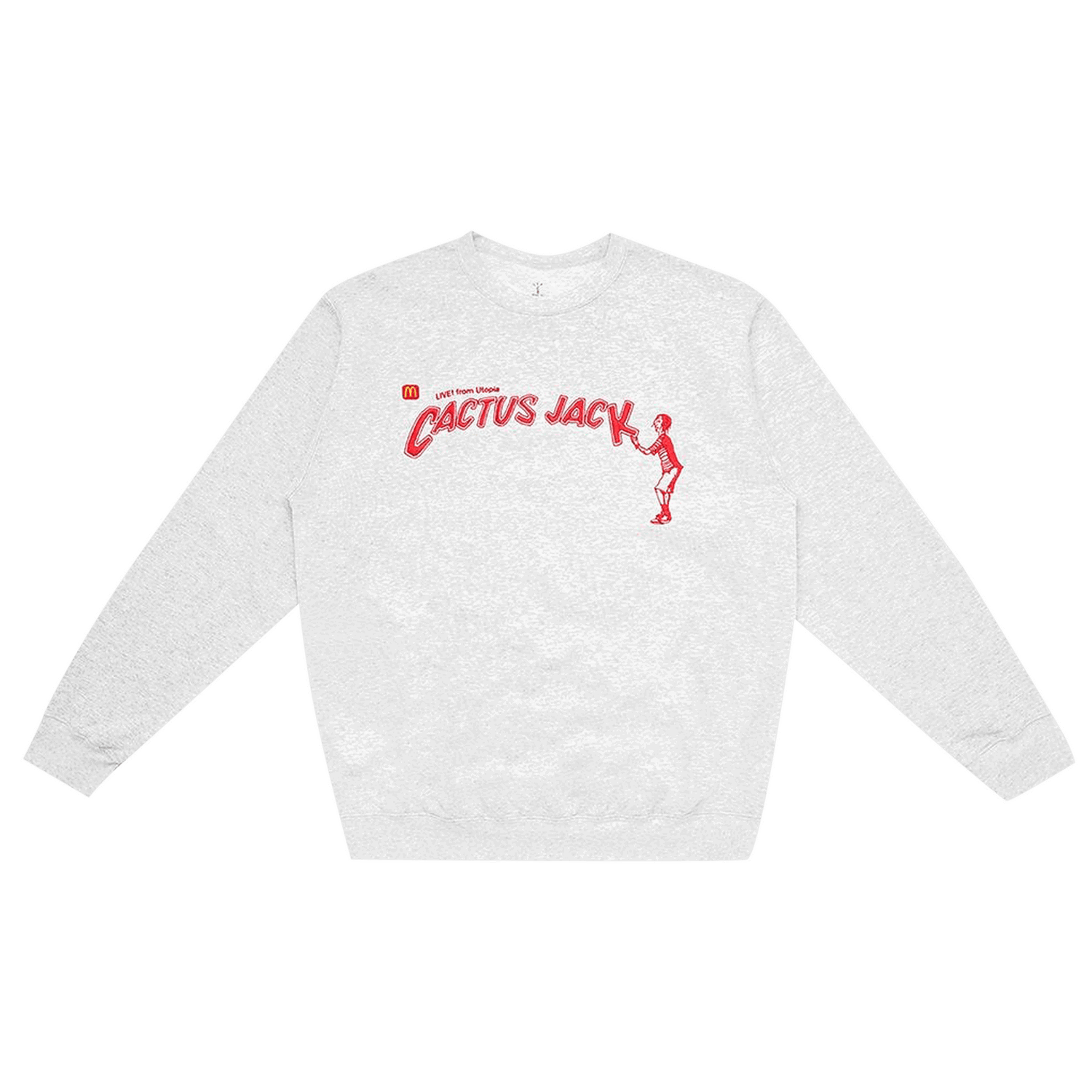 Суитчър Cactus Jack by Travis Scott McDonald's x Spelling Crewneck II Бяло | CJMD CS76 ASH, 0