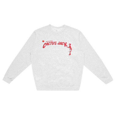 Суитчър Cactus Jack by Travis Scott McDonald's x Spelling Crewneck II Бяло | CJMD CS76 ASH, 0
