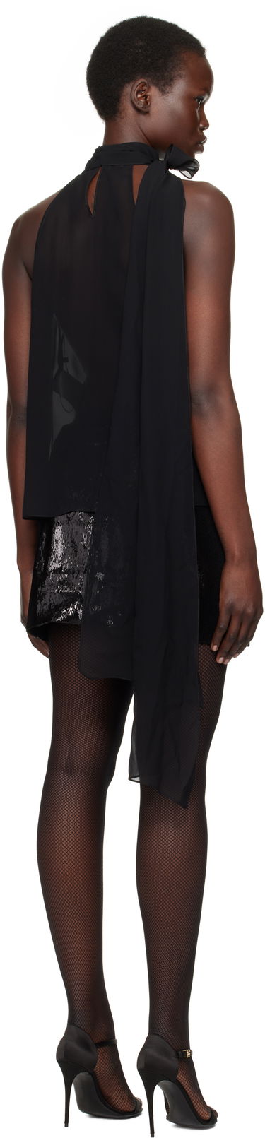 Потник Tom Ford Silk Georgette Sleeveless Blouse Черно | CA3291-FAX852, 3