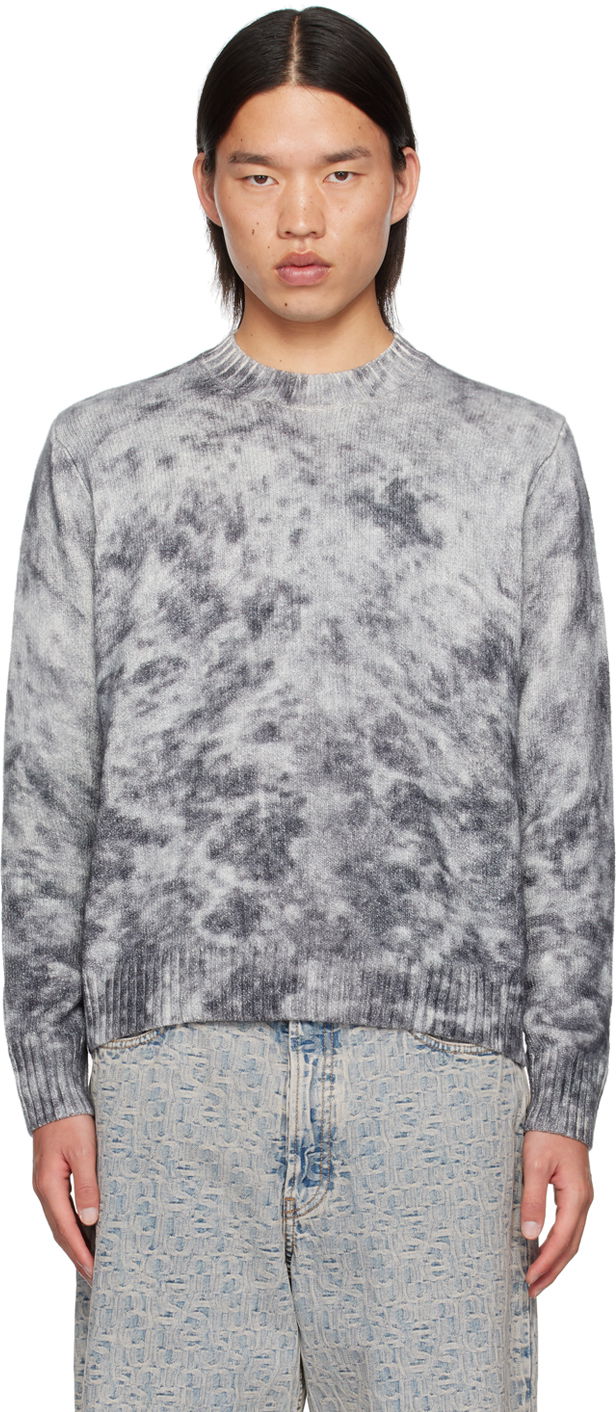 Пуловер Acne Studios Gray Acid Print Sweater Сиво | B60329-