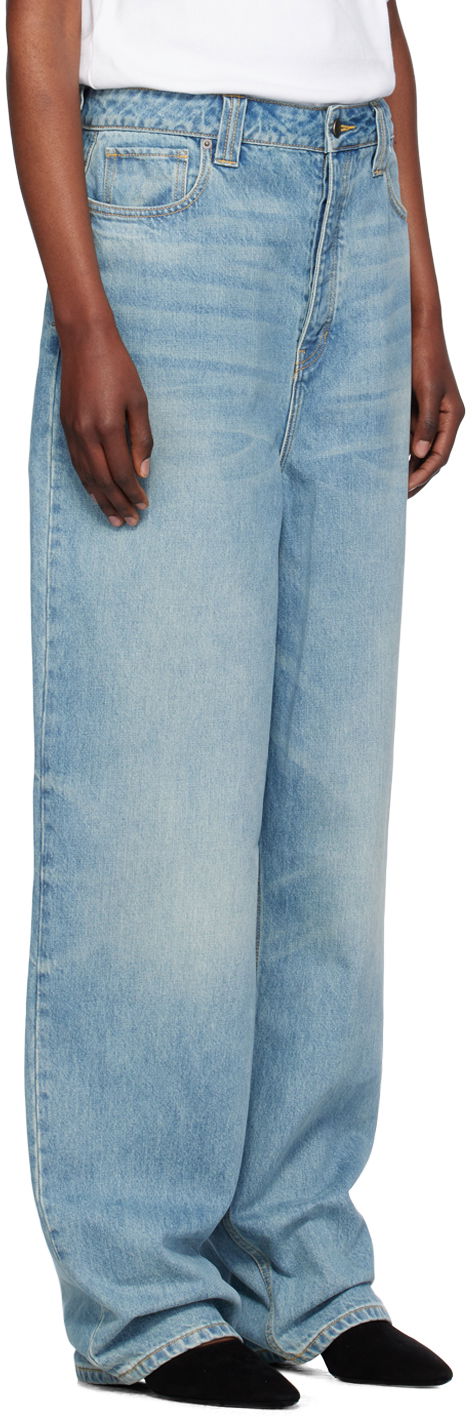 Дънки Fear of God Essentials Straight Leg Jeans Синьо | 130BT245310FW, 1