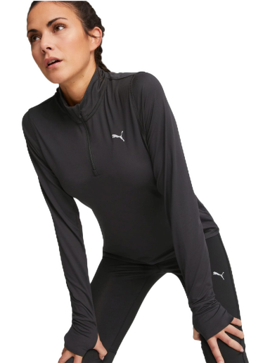 Суитчър Puma Run Favourite Quarter-Zip Running Top Черно | 523170_01