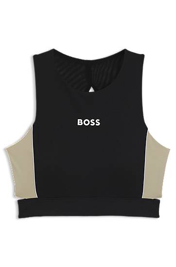 Потник BOSS BOSS Active Top with Cutout Details Черно | 50544180, 0