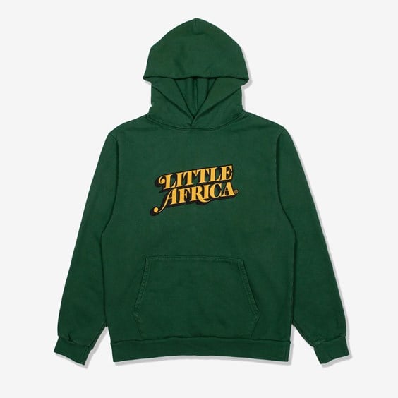 Суитчър LITTLE AFRICA Trademark Logo Hoodie Зелено | LATLH-GRN, 0