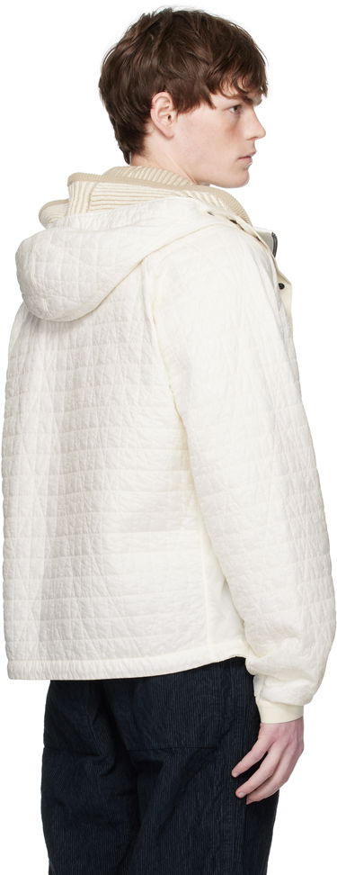Яке Stone Island Stone Island Quilted Crinkled Reps Hooded Jacket Бяло | K2S15 4100023 S0186, 2