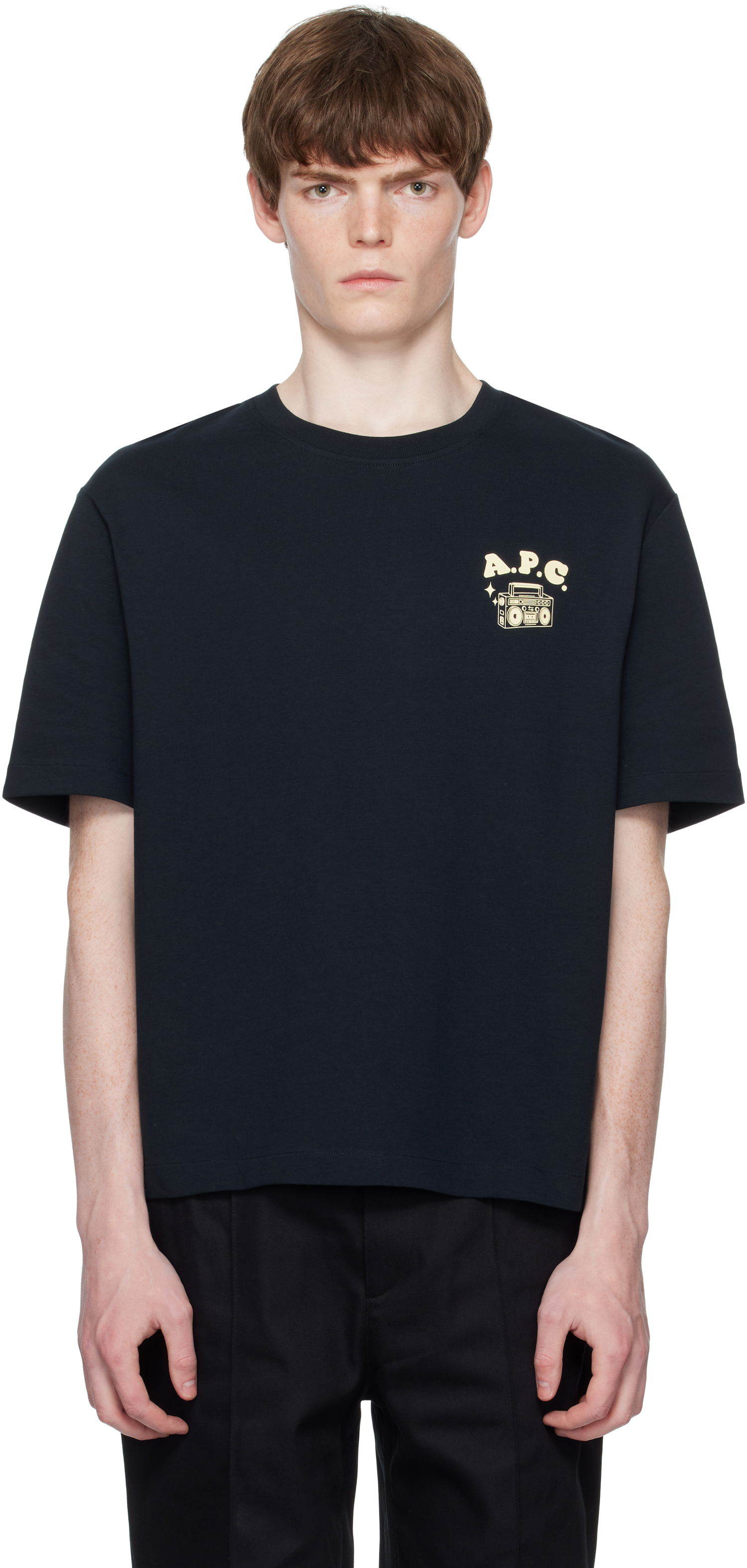 Тениска A.P.C. A.P.C. Disco Graphic T-Shirt Черно | COHGS-M26530, 0