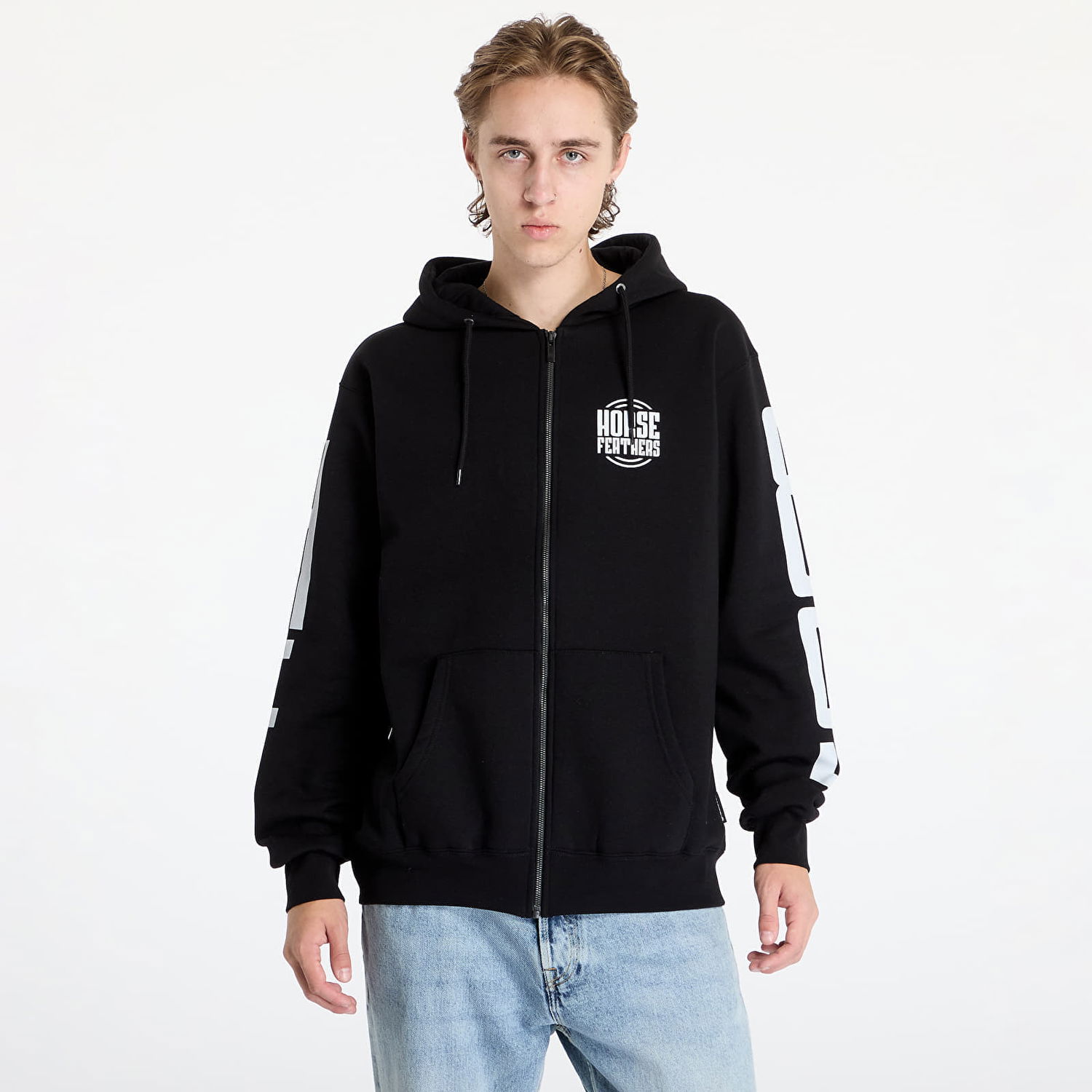 Суитчър Horsefeathers Tall Typo Sweatshirt Black M Черно | SM1351A, 0