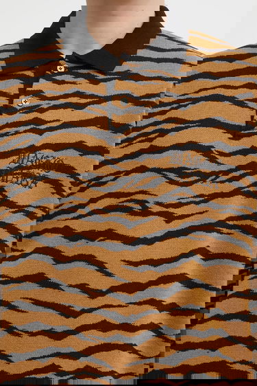 Пуловер WACKO MARIA Tiger Pattern Knitted Long-Sleeve Polo Многоцветен | 25FW.WMK.KN10, 3