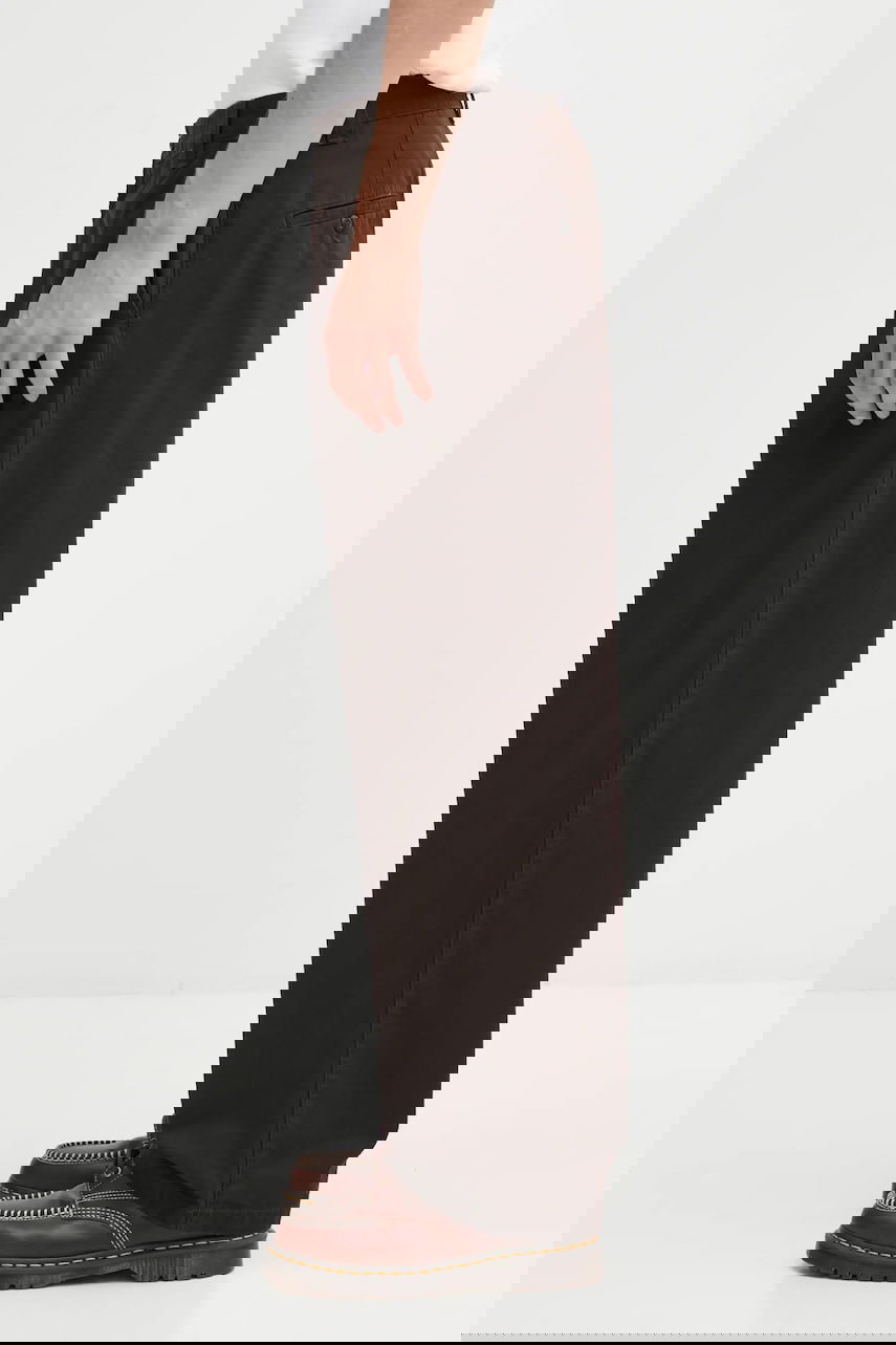 Панталони Carhartt WIP Cotton Wide-Leg Brady Pant Кафяво | I035655.4706, 1