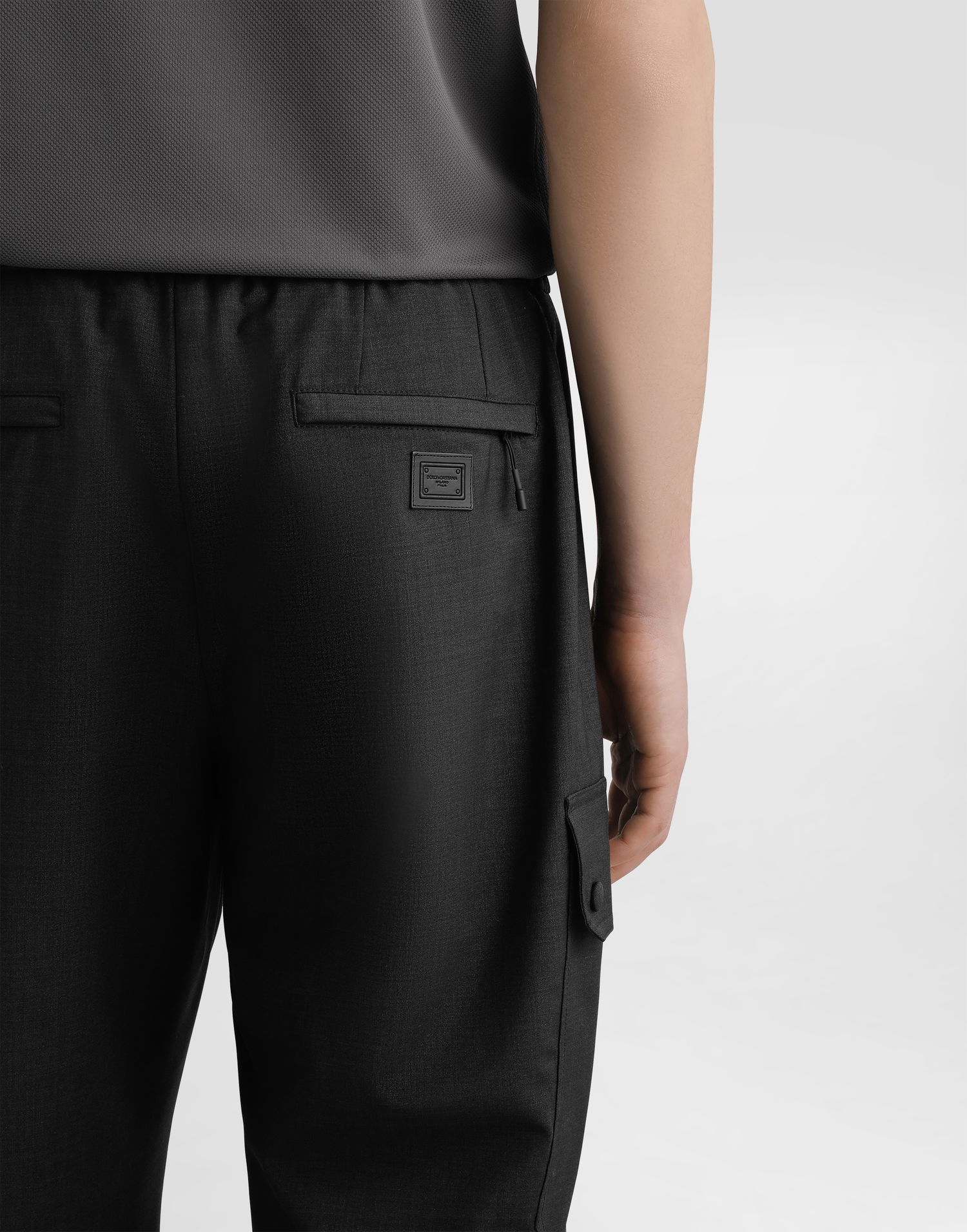 Карго панталони Dolce & Gabbana Dolce & Gabbana Wool Canvas Cargo Trousers Черно | GP14PTFURK8N0542, 1