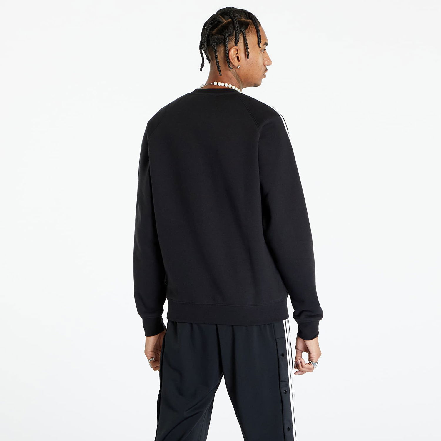 Суитчър adidas Originals Adicolor Classics 3-Stripes Crew Sweat Черно | IM2087, 1