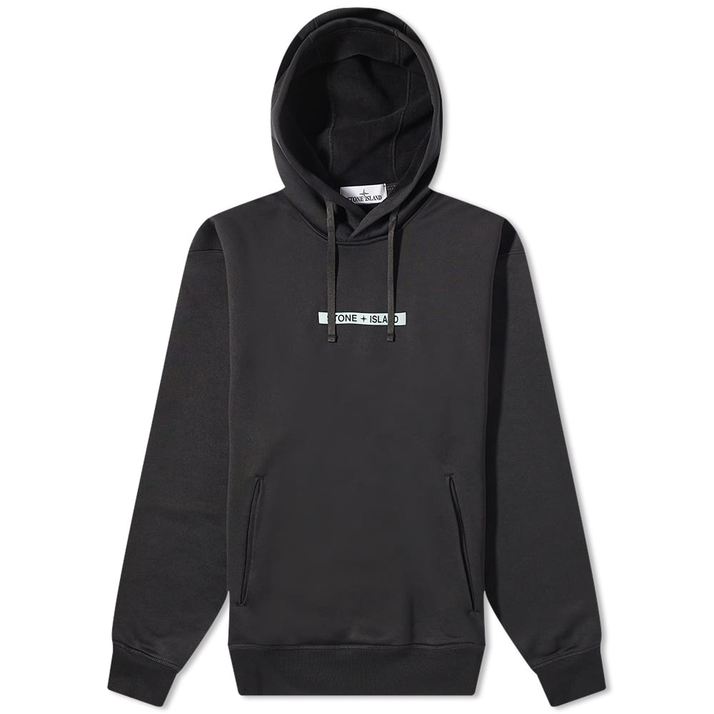 Суитчър Stone Island Microbranding Popover Hoodie Черно | 771560335-V0029, 0