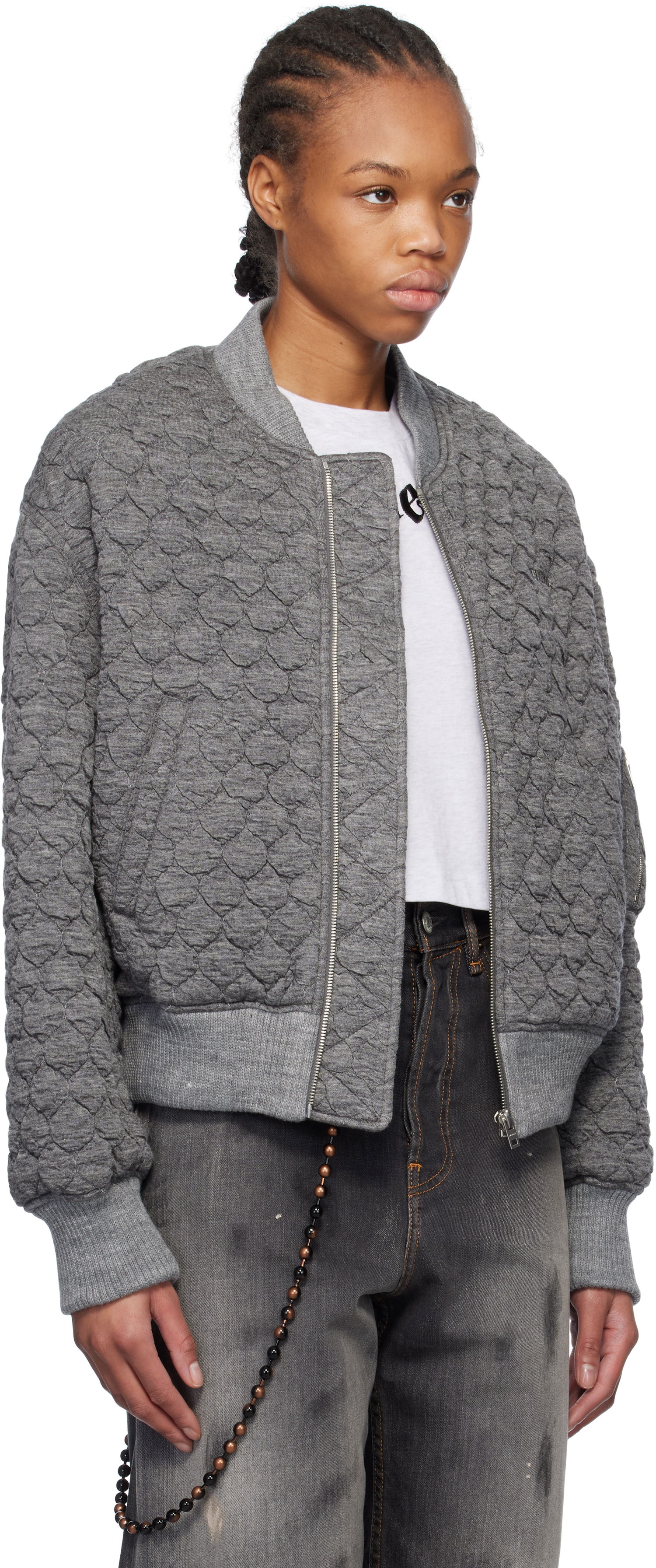 Яке бомбър We11done We11done Quilted Bomber Jacket Сиво | WD-JP0-25-070-W-MG, 1