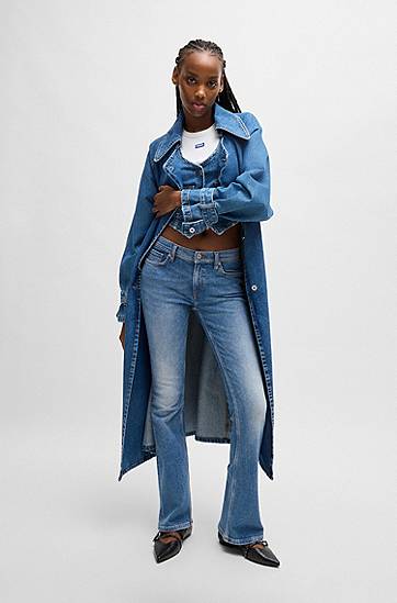 Дънки BOSS Comfort-Stretch Flared Jeans Синьо | 50531823, 1