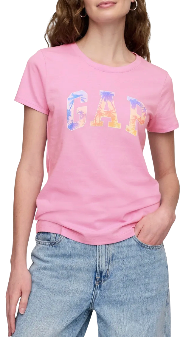 Тениска GAP T-Shirt Classic Logo Розово | 776775-06