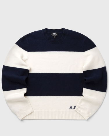 Пуловер A.P.C. A.P.C. Eduardo Striped Sweater Тъмно синьо | WVBDL-H23364-TIQ, 0