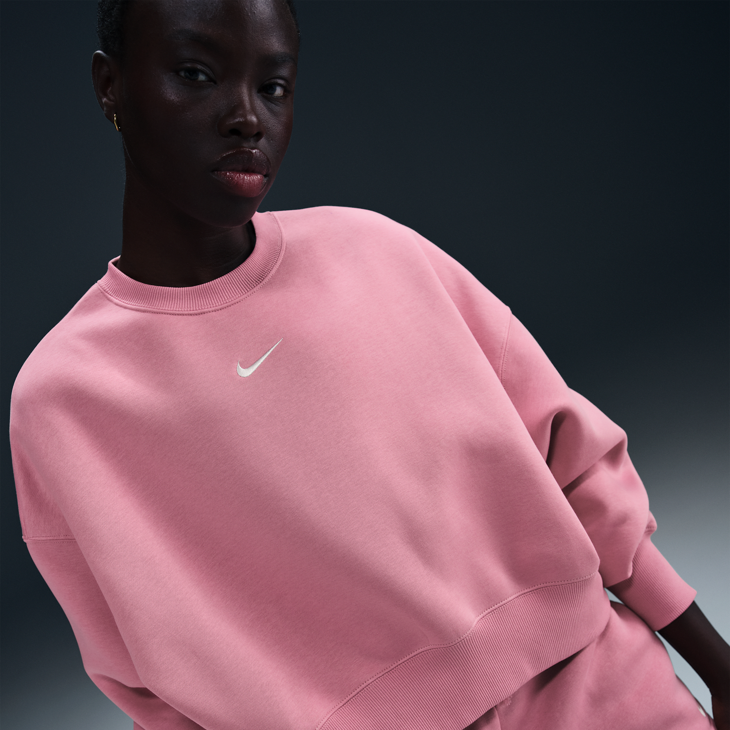 Пуловер Nike Nike Sportswear Phoenix Fleece Crewneck Sweatshirt Розово | DQ5761-699, 0