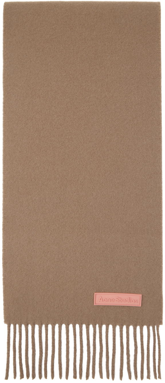 Шал Acne Studios Narrow Fringe Scarf Кафяво | CA0281-, 0