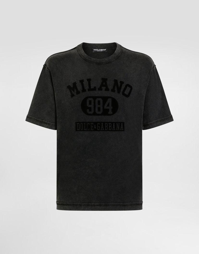 Тениска Dolce & Gabbana Dolce & Gabbana Milano 984 Cotton T-Shirt Черно | G8RI4TG7PK9N0000