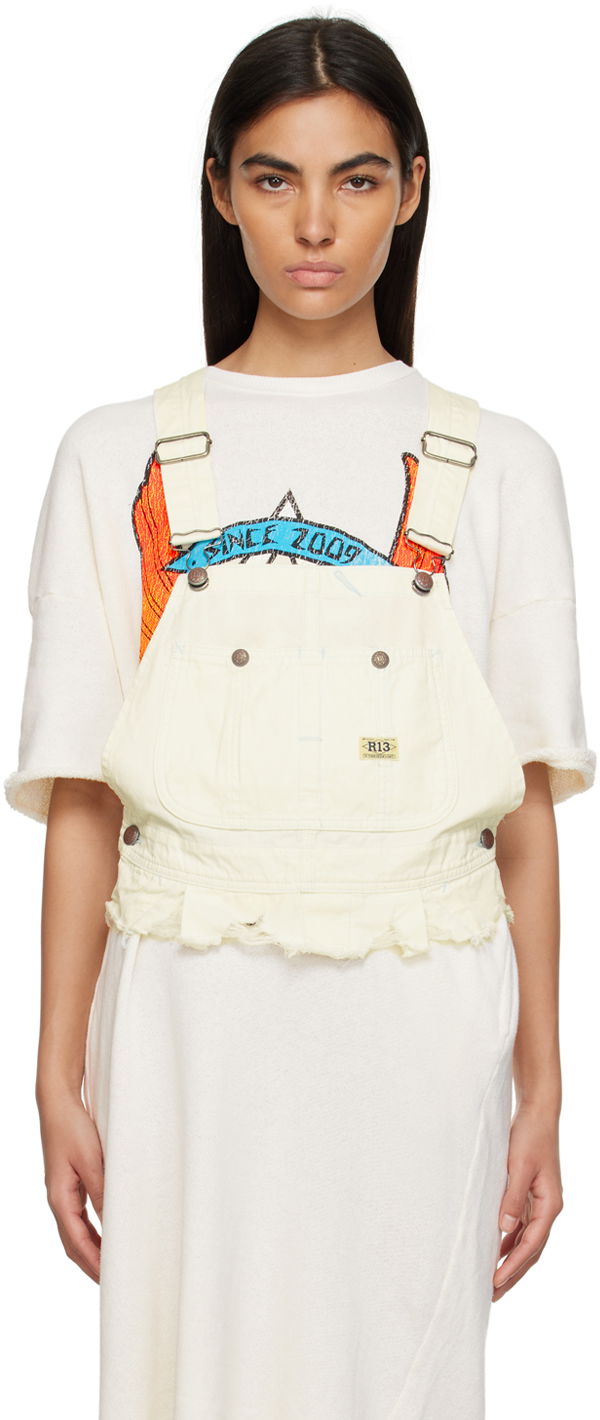 Комбинезон R13 R13 Damon Overall Tank Top Бяло | R13WD032-D128B, 0