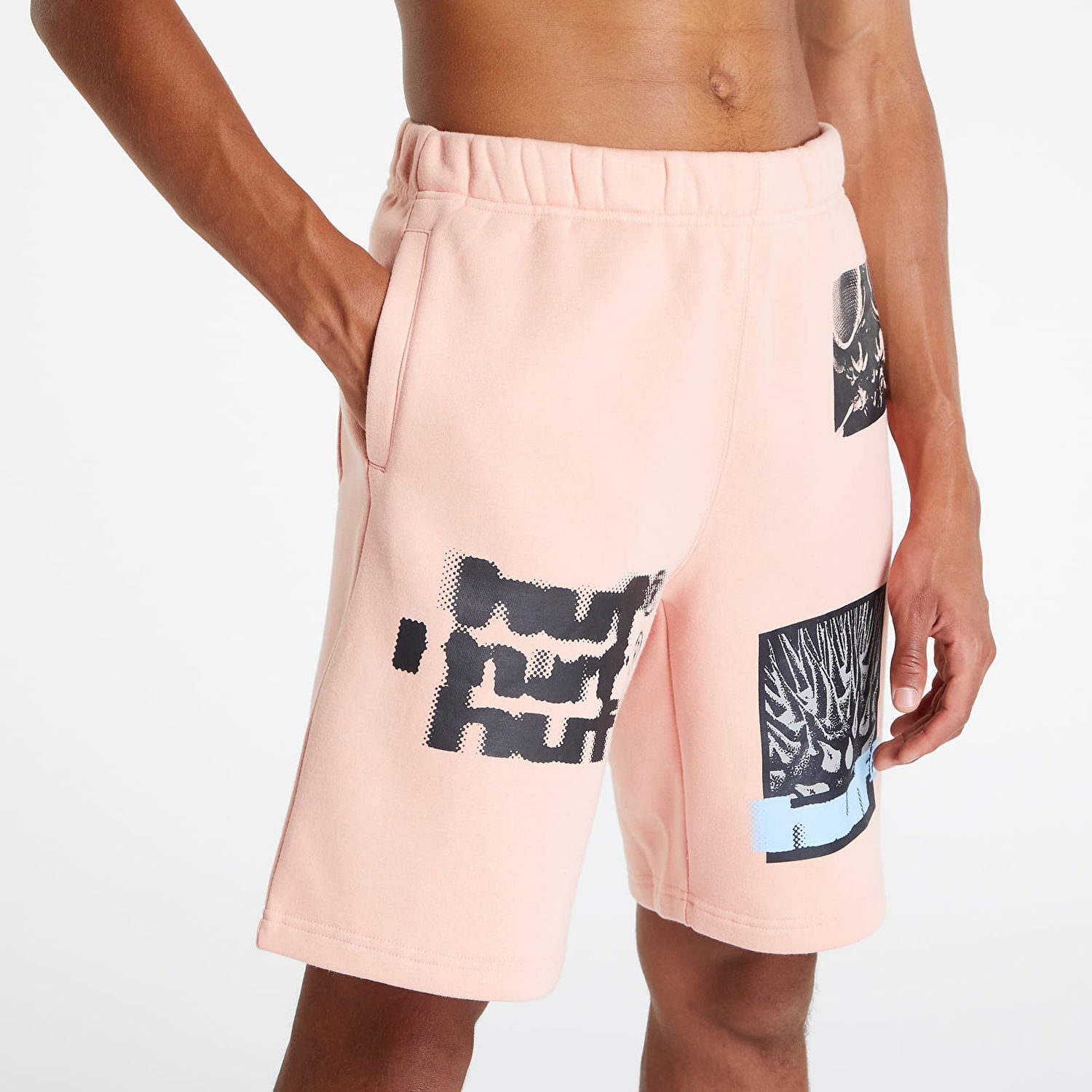 Къси панталони HUF Virus Fleece Short Розово | PT00220 coral pink, 1