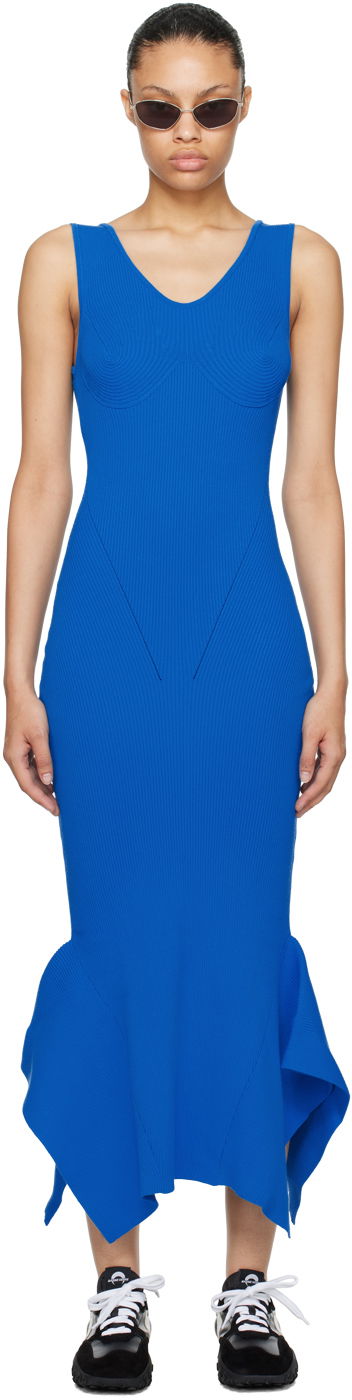 Pокля Marine Serre SSENSE x Maxi Dress Синьо | WDR202, 0
