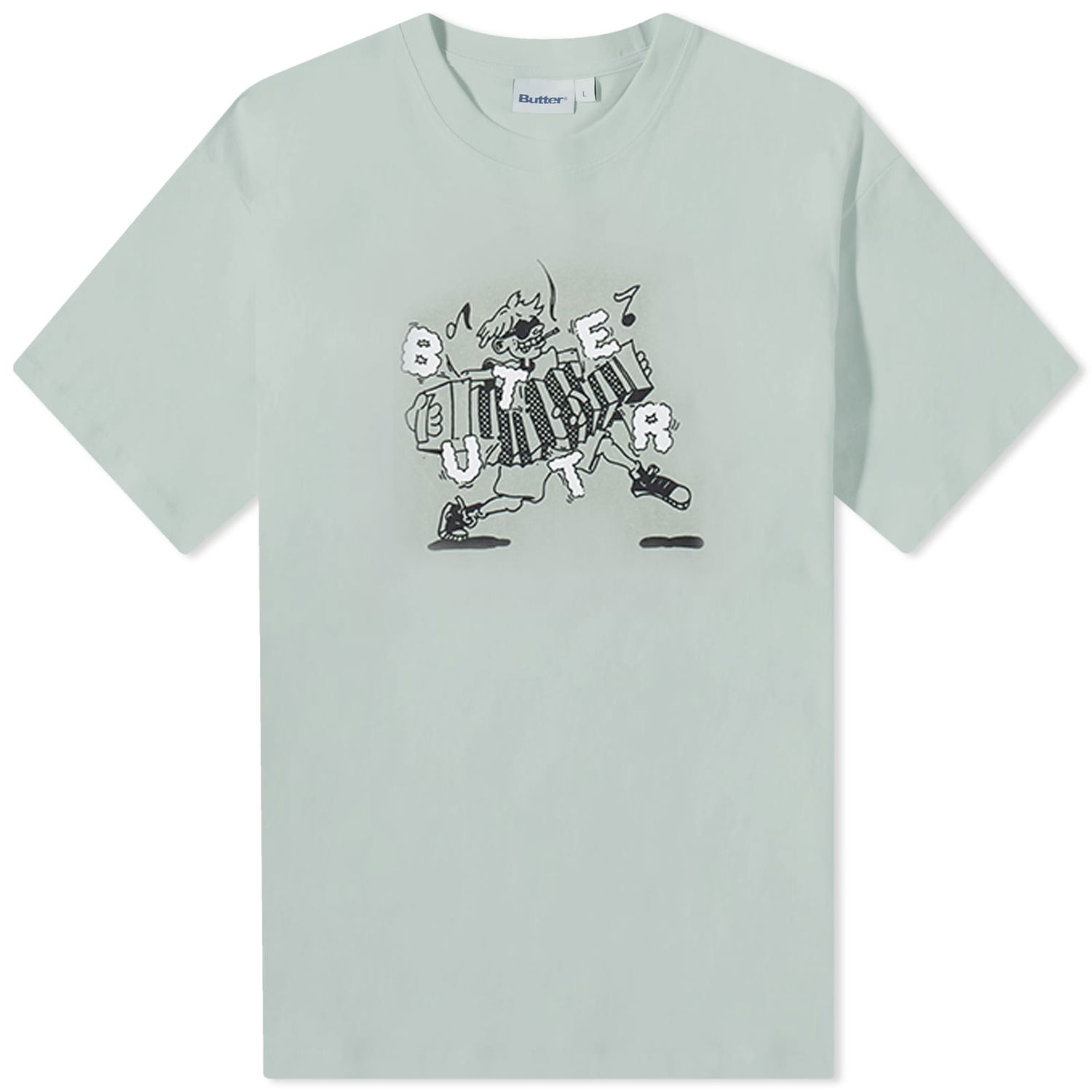Тениска Butter Goods Accordion Tee Сиво | BGQ1230102, 0