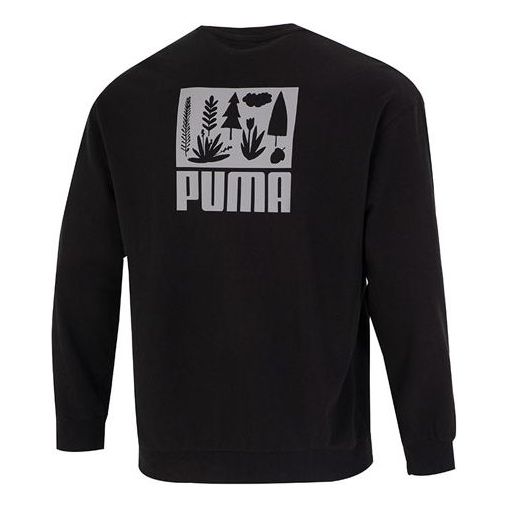 Суитчър Puma Crew Neck Sweatshirt with Graphic Print Черно | 538780-01, 0