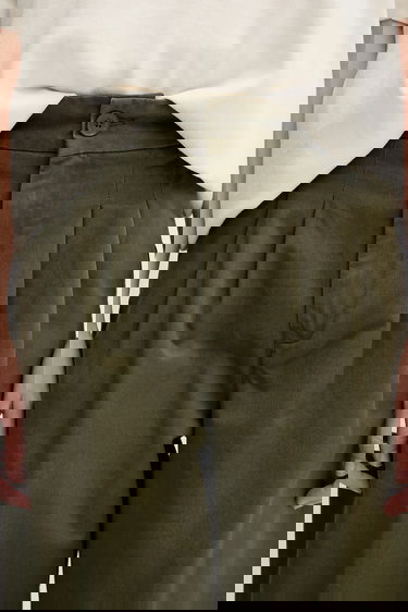 Панталони Carhartt WIP Leola Pant Wide High Waist Зелено | I033147.4106, 3