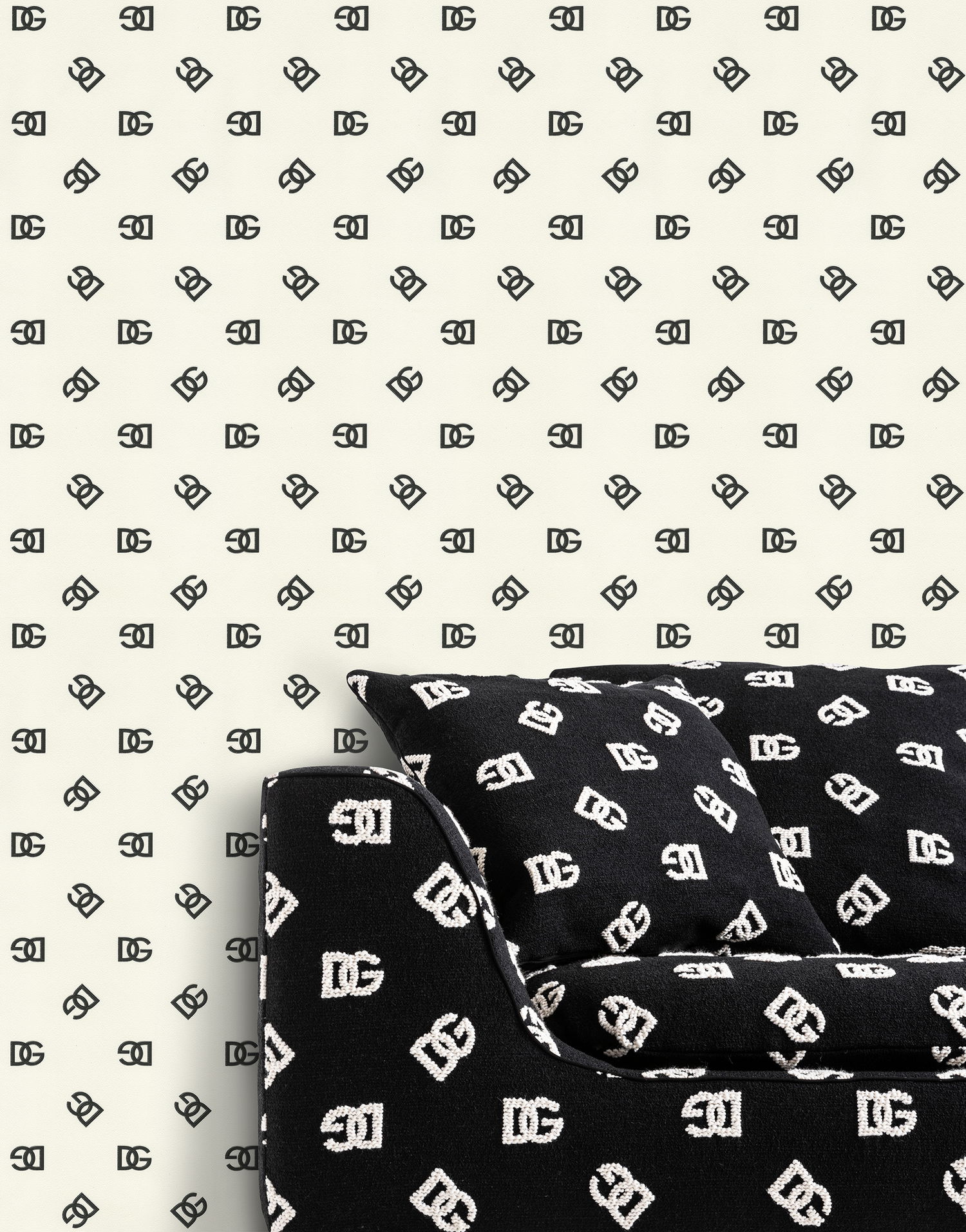 Домашен декор Dolce & Gabbana Wallpaper with logo print Бяло | TCW007TCAHOU0075, 1