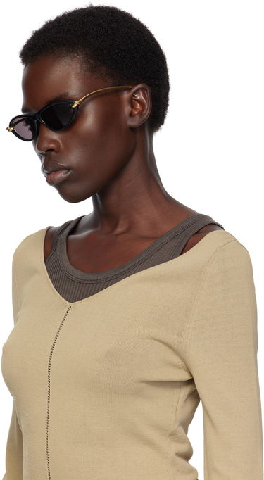 Слънчеви очила Bottega Veneta Knot Cat Eye Sunglasses Черно | BV1390S-001, 3