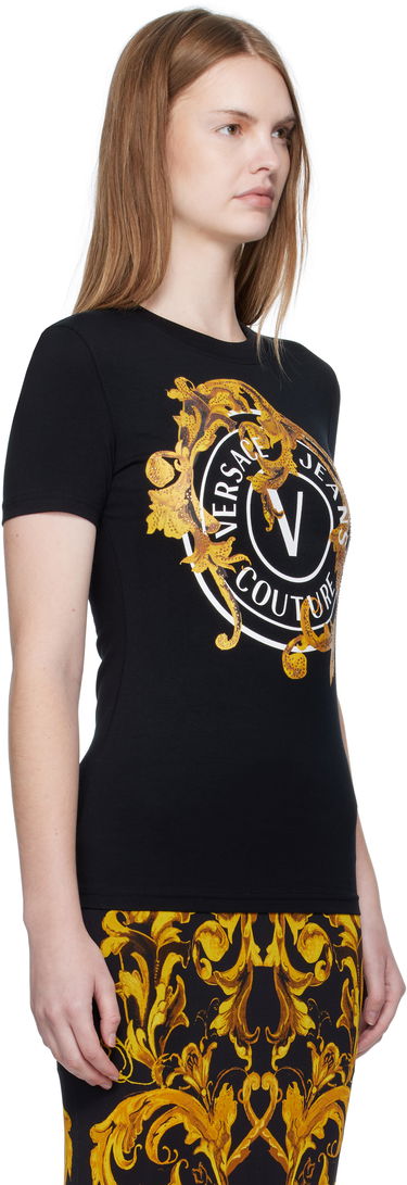 Тениска Versace Versace Jeans Couture Printed T-Shirt Черно | E79HAHE01_ECJ02E, 1